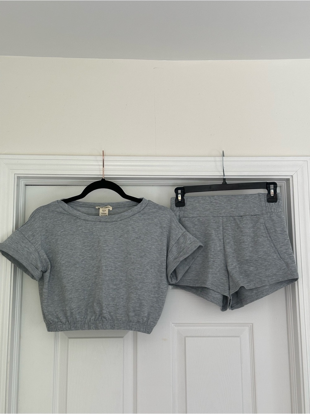 shosho Gray Athletic Lounge Short Set